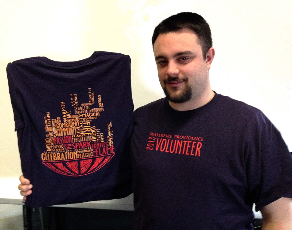 2013 WaterFire Providence Volunteer Appreciation Party T-shirt