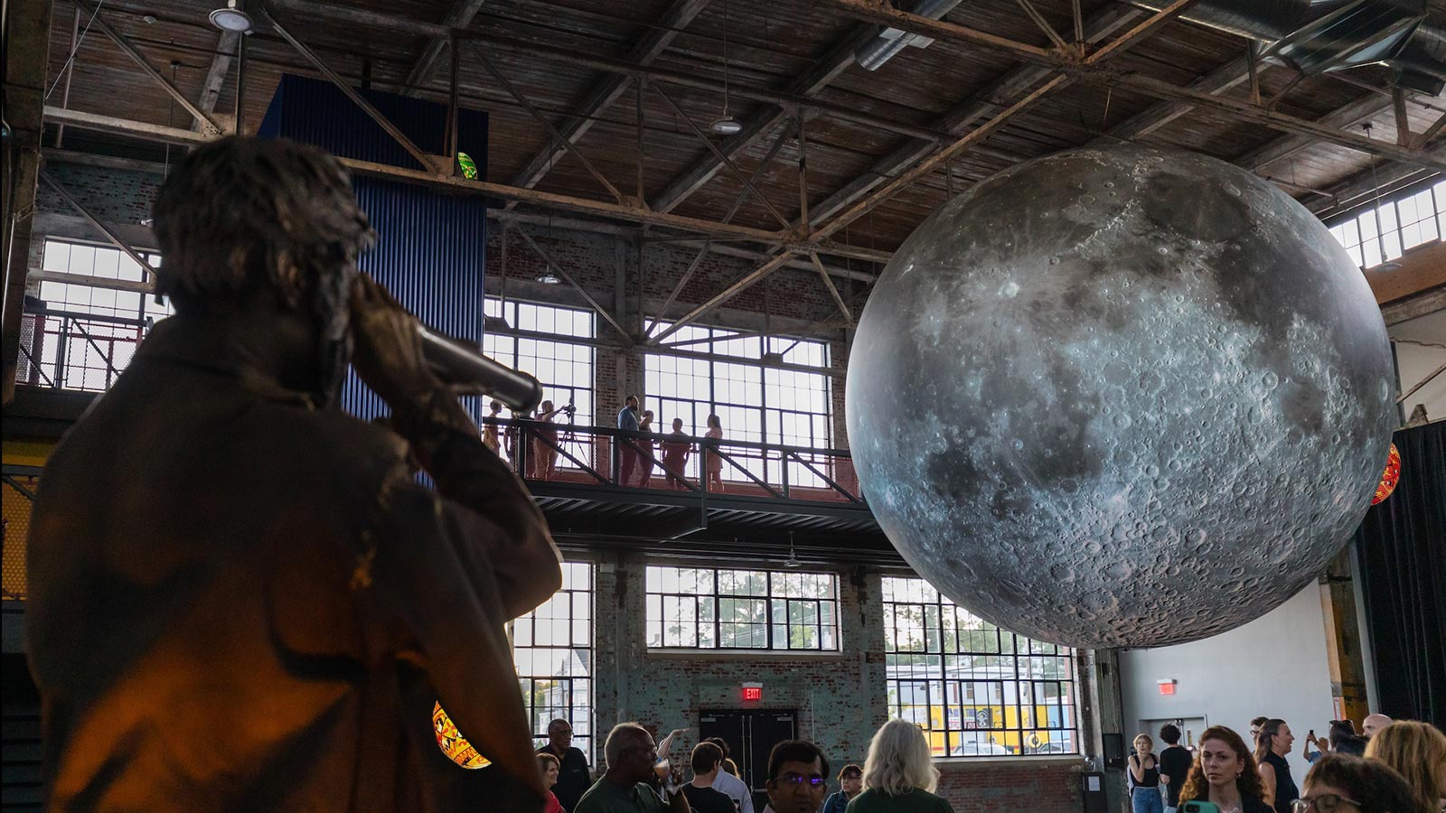 Moon Exhibit Opening at the WaterFire Arts Center. Photograph by Matthew Huang.