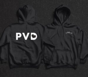PVDLUV Pulse Hoodie (back and front)