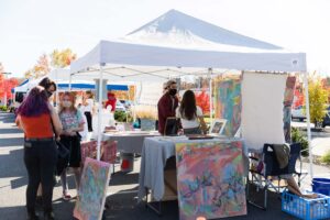 Local artist Syd Soussa's booth at one of last year's ArtMart markets. Photograph by Matthew TW Huang Photography.