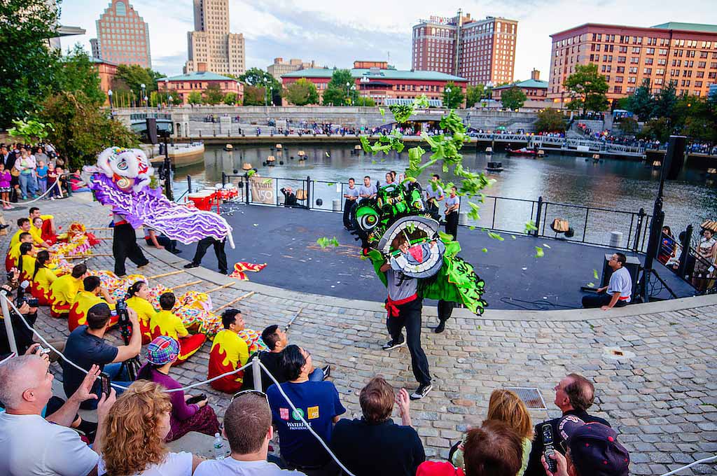 Chinese Lion Dance performance at WaterFire in 2013