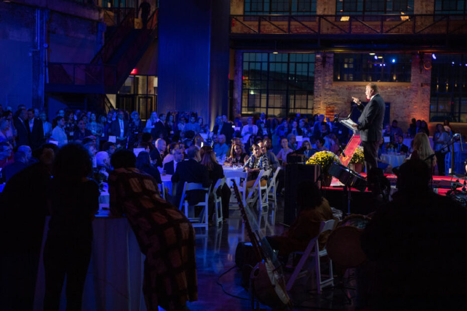 A gala event at the WaterFire Arts Center