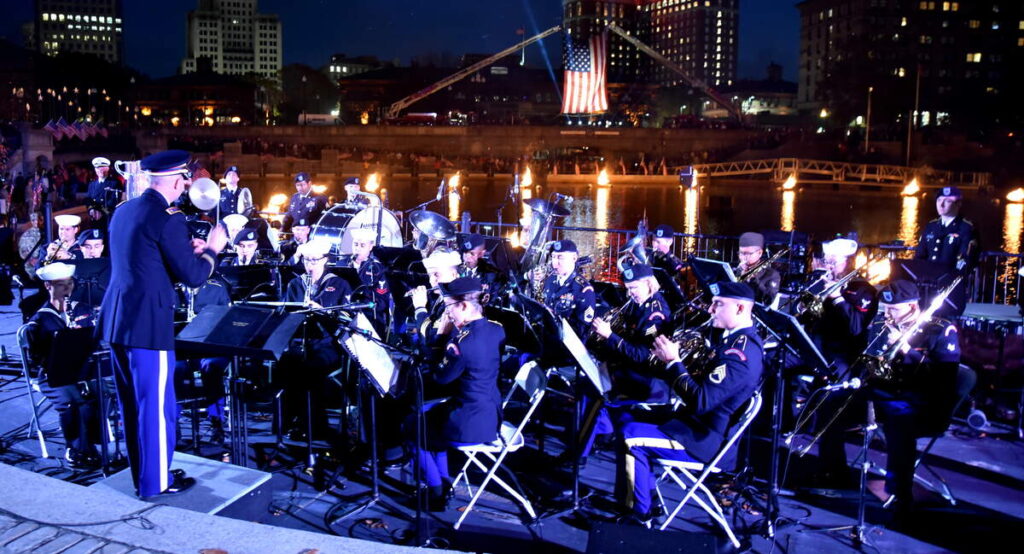 WaterFire Salute to Veterans (Photograph by John Nickerson)
