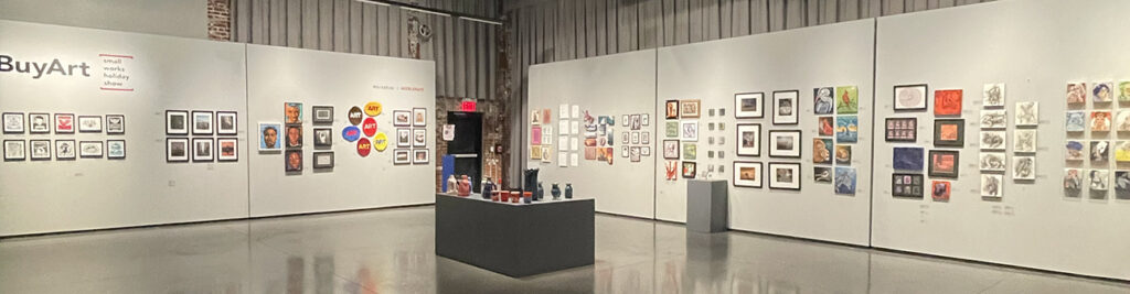 The WFAC Gallery during the 2022 BuyArt Small Works Show and Sale. Photograph by Janelle Castillo.