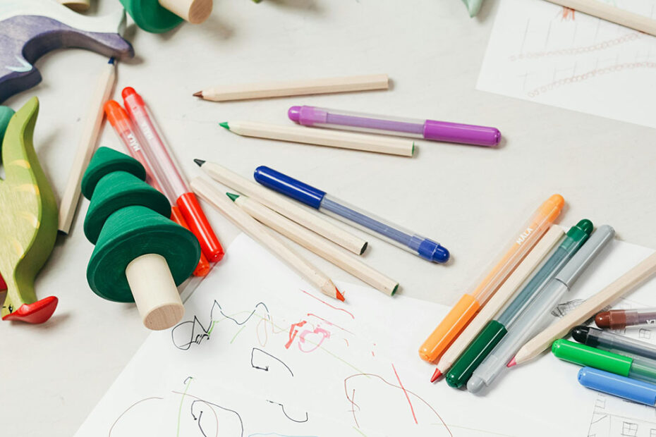 messy kids desk